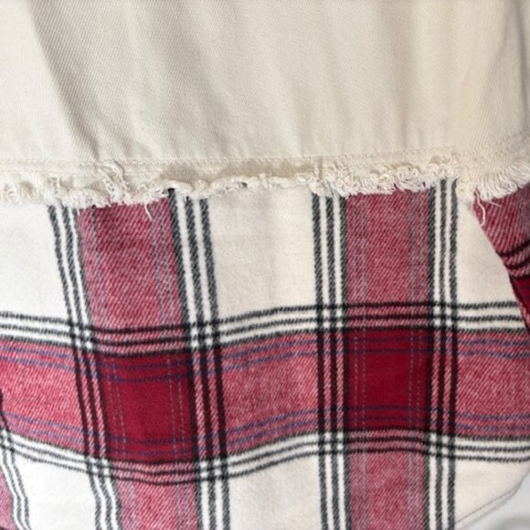 WOMEN SO CREAM JEAN JACKET FLANNEL BUTTON DOWN JACKET. SZ. M (runs big) - Picture 3 of 3